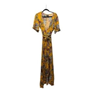 Sans Souci Yellow Floral Maxi Dress